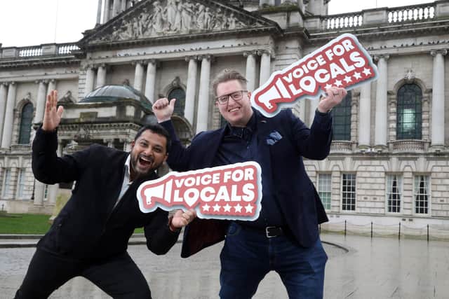Voice for Locals Initiative Project lead, Jay Thattai, is pictured with Andy Trevelyan, head of partnerships at TieTa