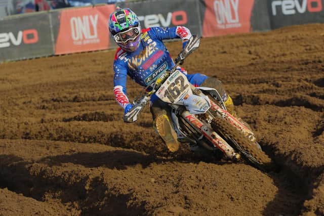 Stuart Edmonds finished in the points at round one of the Revo MXGB fuelled by Golf race fuels at Culham.