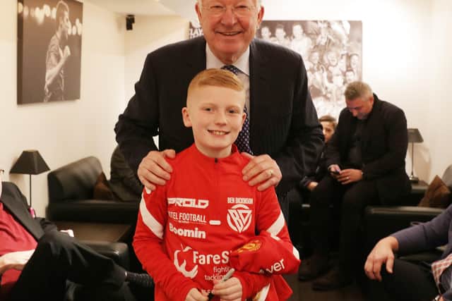 Ben with Sir Alex Ferguson