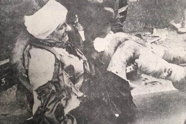 A woman injured in the IRA bomb at the News Letter's Donegall Street office in Belfast in March 1972