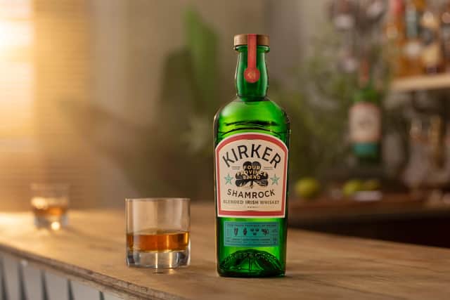 The unique Shamrock Whiskey in a special bottle from Belfast’s Kirker Greer Spirits