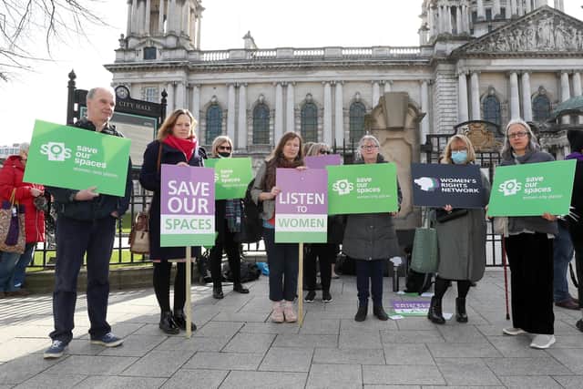 Hats off to women who protested about single sex spaces at Belfast City Hall on March 5, and stood up to so-called ‘feminists’
