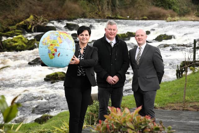 Galgorm’s sustainability committee members Tara Moore, head of spa operations, Vincent Gardiner, facilities manager and Jonny McKay, hygiene safety and compliance manager