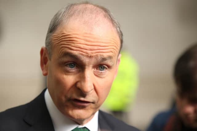 File photo dated 13/3/2022 of Taoiseach Micheal Martin who has tested positive for Covid-19 while in Washington for the St Patrick's Day celebrations. Issue date: Thursday March 17, 2022. PA Photo. See PA story IRISH US. Photo credit should read: James Manning/PA Wire