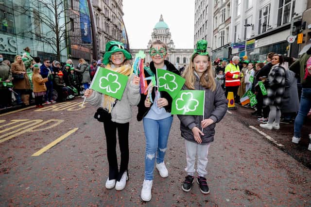 Thousands have attended the annual St. Patrick's Day parade in Belfast. 

Onlookers enjoy the St. Patrick's Day parade, as it makes it's way through Belfast city centre.

Picture by Philip Magowan / PressEye