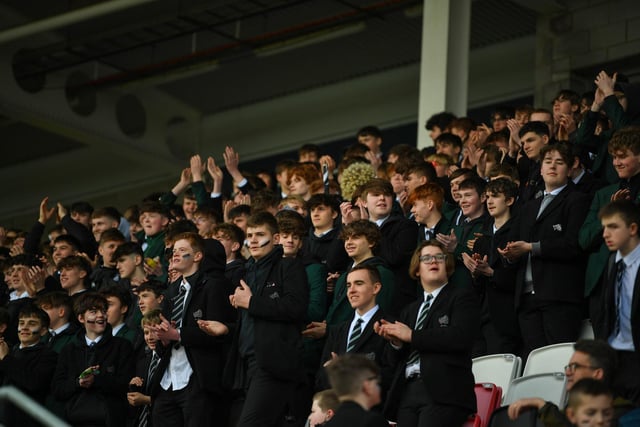 Campbell College pupils get behind their team
