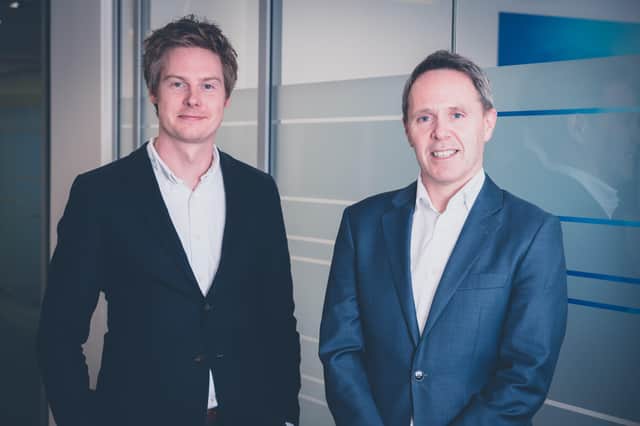 New partner Ciaran O’Shiel and Michael Neill, head of office, A&L Goodbody Belfast