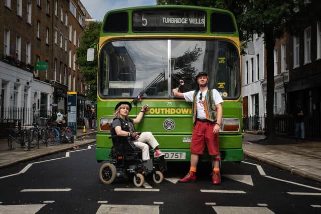Ruth Madeley and Arthur Hughes play entertainers and disability rights campaigners Barbara Lisicki and Alan Holdsworth