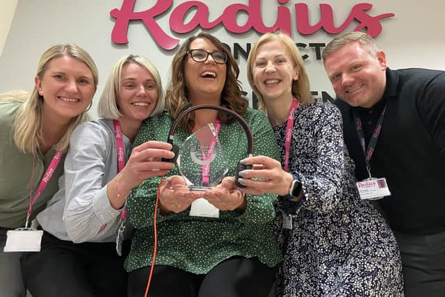 Radius Connect 24 silver innovation award winners are Roma Bagdonaite, Kerry McCosh, Leanne Billington, Barbara Taylor and Iain Thomson