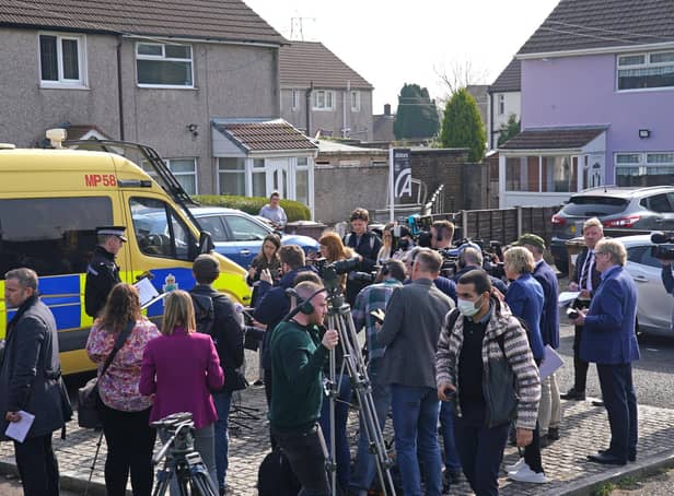 The scene outside the toddler's homes today