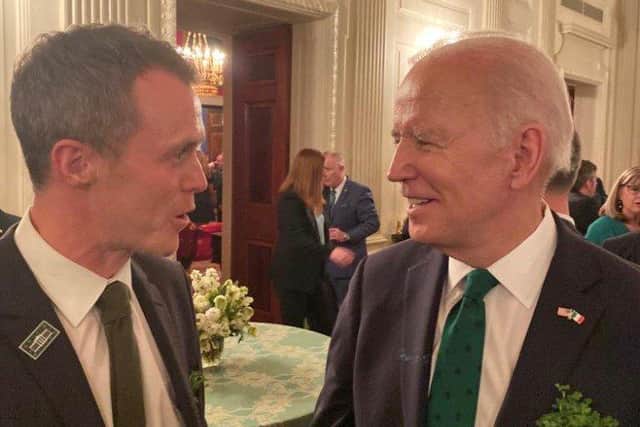 Seamus Leheny meeting President Joe Biden