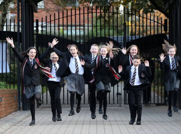 Pupils at Glengormley High School. Photography by Declan Roughan