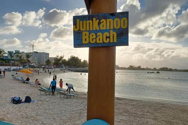 Junkanoo beach, Nassau, Bahamas, close to downtown and not far from the port.