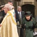 The Queen and the Duke of York arrive at a Service of Thanksgiving for the life of the Duke of Edinburgh, at Westminster Abbey in London.