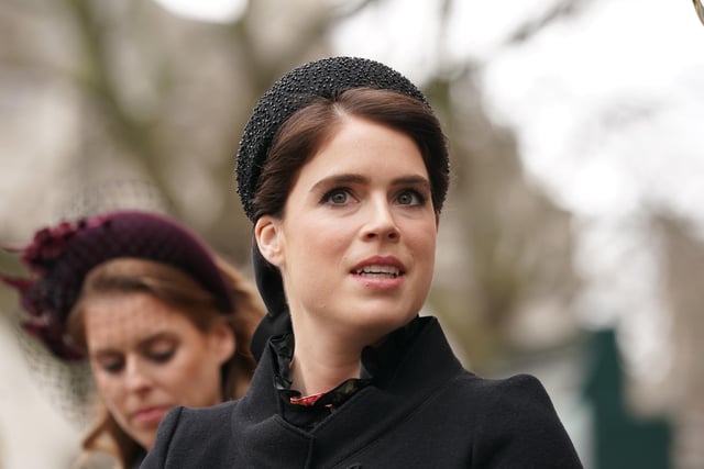 Princess Eugenie  leaving after for a Service of Thanksgiving