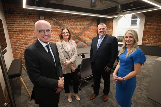 Pictured are Amanda Johnson, chief strategic change, people & culture officer, Tim Graham, MD, RSA Northern Ireland, Kevin Thompson, CEO of RSA Insurance Ireland
 and Catherine Hanley, chief claims officer at RSA Insurance Ireland