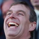 PACEMAKER, BELFAST, 17/3/2003:  Prince Andrew enjoys the St Patrick's  Day atmosphere at the School's Cup final at Ravenhill