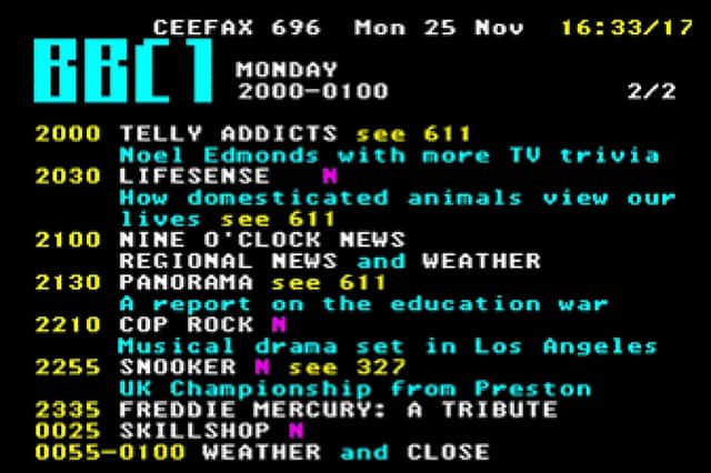 Everyone had a favourite BBC Ceefax page