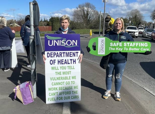 Unison members are calling for action on healthcare workers’ pay
