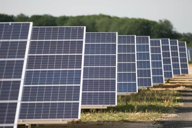 Solar panels. Photo: Daniel Leal-Olivas/PA Wire