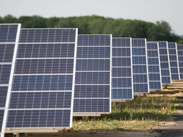 Solar panels. Photo: Daniel Leal-Olivas/PA Wire