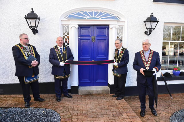 The Royal Black Institution official opened its new state-of-the-art headquarters - marking a milestone in its 225-year history.
The grand opening of the property took place on Saturday in the Co Armagh village of Loughgall. A parade of more than 2,000 sir knights, accompanied by up to 10 bands, took place before the headquarters was officially declared open by Sovereign Grand Master Rev William Anderson. 
Picture By: Arthur Allison/Pacemaker Press.
