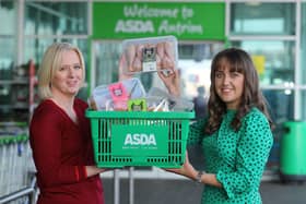 Cathy Elliott, Asda’s buying manager for NI Local with Elizabeth Adair, commercial executive at Moy Park