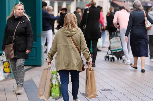 Shoppers in Belfast City Centre. Picture by Jonathan Porter/PressEye