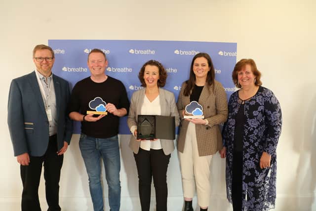 Jonathan Richards CEO of Breathe, Cormac McGreevey BHR business development manager, Helen Hardy, BHR managing director, Orlaith McAlister, BHR marketing executive, Nicky Forsyth, partner director at Breathe