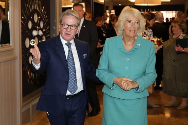 The Duchess of Cornwall during a visit to The Grand Central Hotel. Pic by Press Eye/Darren Kidd