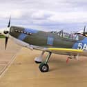 A similar replica Spitfire in RAF colours (not the one that crashed)