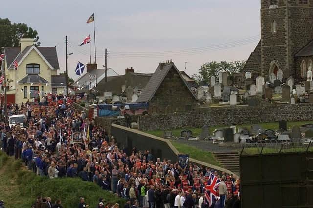 The Drumcree protests. Events there were not brought about by the Orange Order but by republicans
