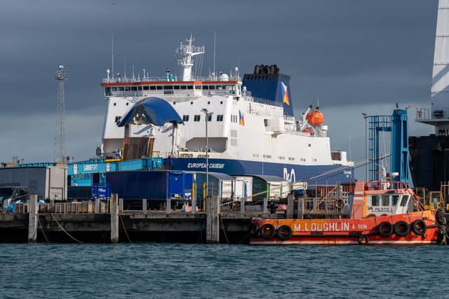 The P&O Fleet docked in Larne Harbour