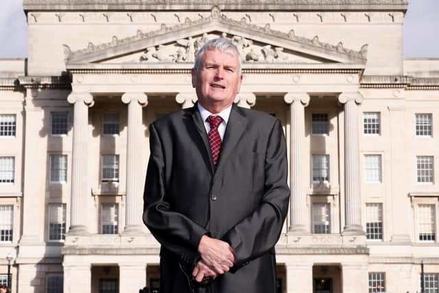 Jim Wells, who has a long association with South Down and was for many years a DUP MLA there, pictured outside Parliament Buildings at Stormont earlier this year as he stood down as an assembly member. 

Picture by Jonathan Porter/PressEye