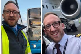 Maghaberry man Ashley Robinson undertook a gruelling journey to become a pilot and was just settling into his career when lockdown hit, so he retrained as a bus driver. Now the skies are opening up again he is preparing to spread his wings once again.