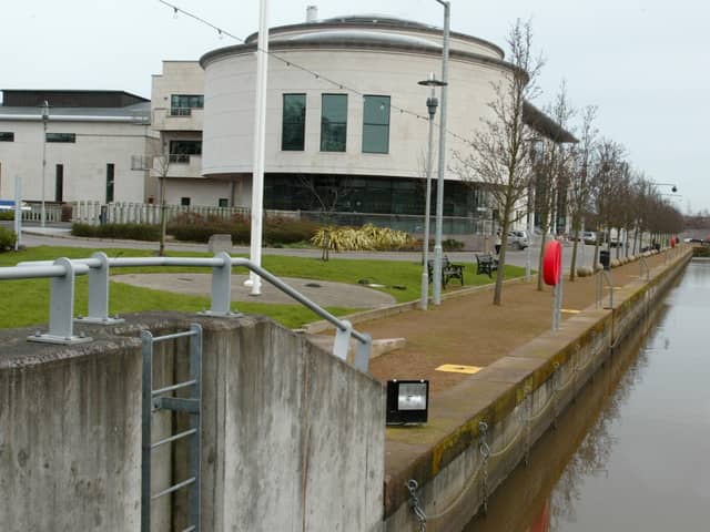 Lisburn Civic Centre in the Lagan Valley constituency.