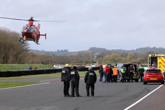 The Air Ambulance was tasked to the scene of an incident at Bishopscourt on Sarturday.