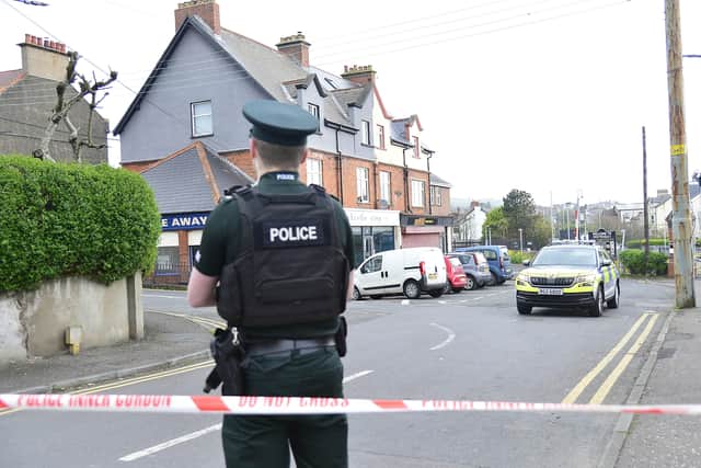 A murder investigation has been launched following the death of Alyson Nelson in Whitehead. Police were called to a house in Victoria Avenue on Saturday after receiving reports of a stabbing. 
Picture By: Arthur Allison/Pacemaker Press