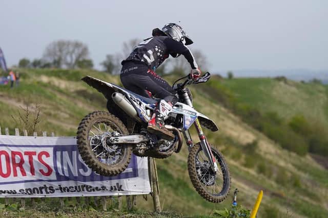 Ballyclare's Martin Barr was the top local finisher at round two of the 2022 MXGB around Foxhill.