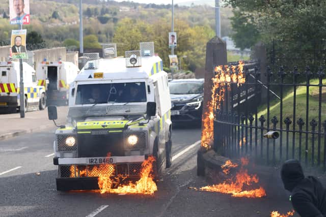 Police come under attack during the Saoradh rally