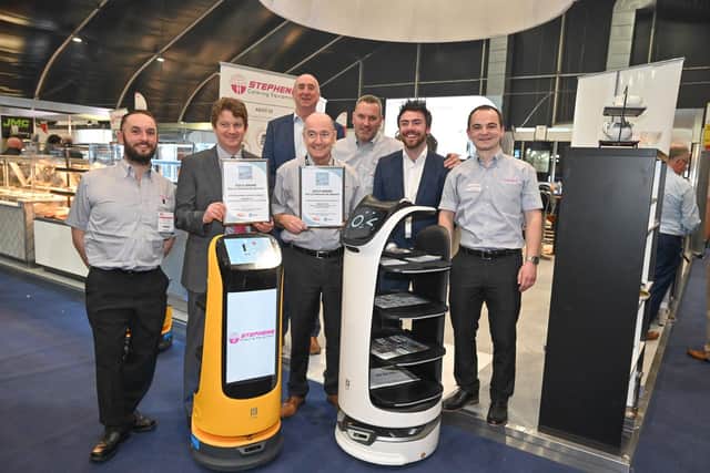 The Stephens Catering Equipment team along with the award winning Pudu Robotics