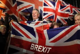 Jim Wells celebrates the UK departure from the EU in January 2020. He is a man who argues hard for his cause, but he is also a man willing to help those who disagree with him