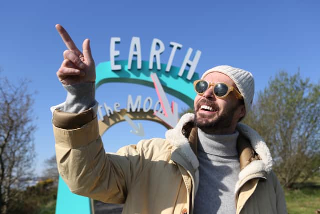 Author and artist Oliver Jeffers at planet Earth ahead of the launch of Our Place in Space