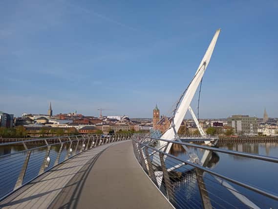 The Peace Bridge in Derry (file picture)