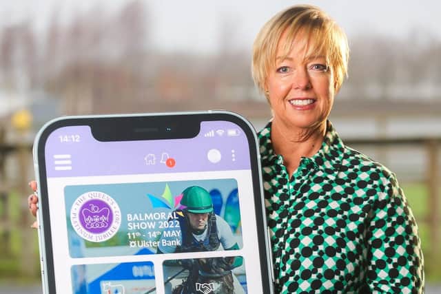 Launching the app is Vickie White of the Royal Ulster Agricultural Society