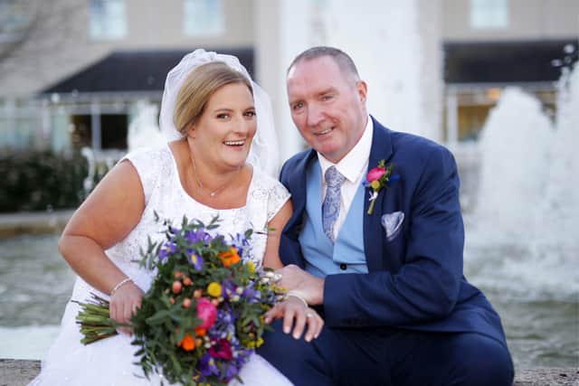 Carole and Aidie on their big day. Picture: Robert O’Brien Photography