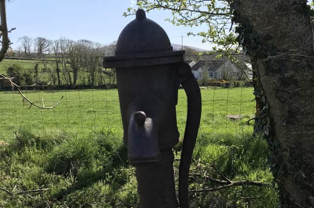 The old metal water pump that has weathered the years to remain standing