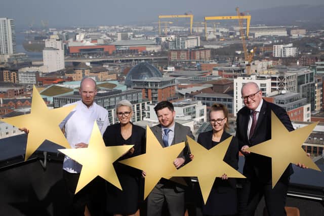 Damian Tumilty, executive head chef, Suzanne McCrum, events manager, Damien McDonald, hotel operations manager, Aimee Drummond, food & beverage supervisor and Stephen Meldrum, general manager