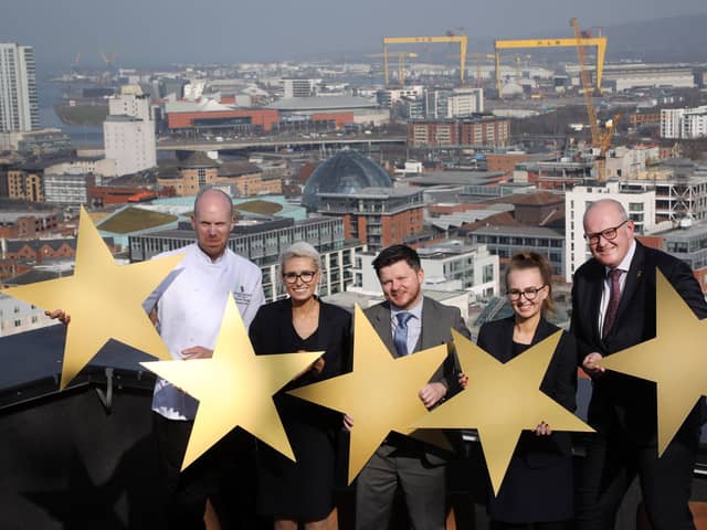 Damian Tumilty, executive head chef, Suzanne McCrum, events manager, Damien McDonald, hotel operations manager, Aimee Drummond, food & beverage supervisor and Stephen Meldrum, general manager