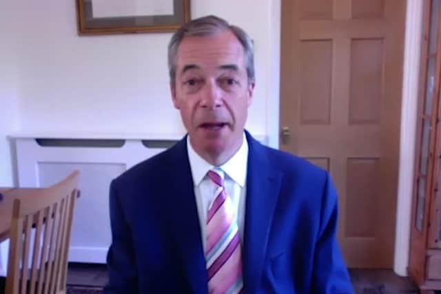 Nigel Farage - clip from his video message on Twitter